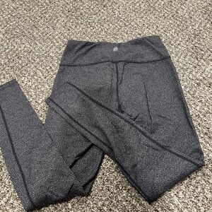 Athleta Black and Gray Patterned Leggings